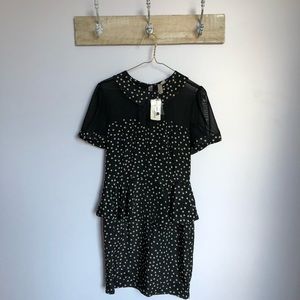 Forever 21 Polka-dot Peplum Dress